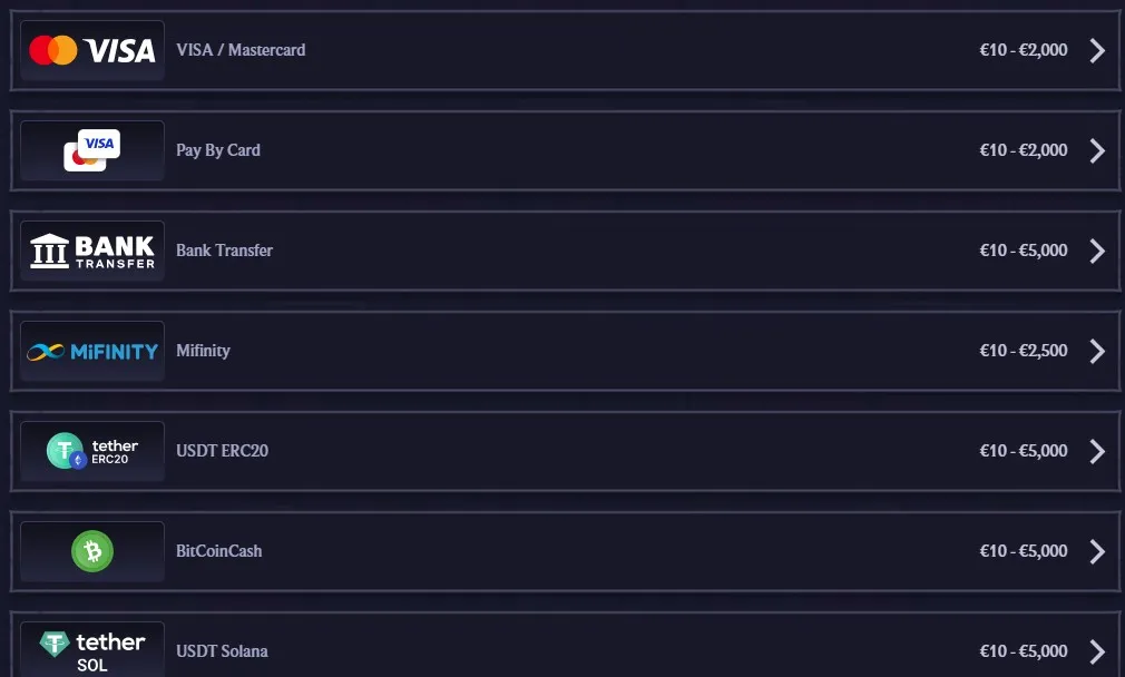 LolaJack Casino Deposits