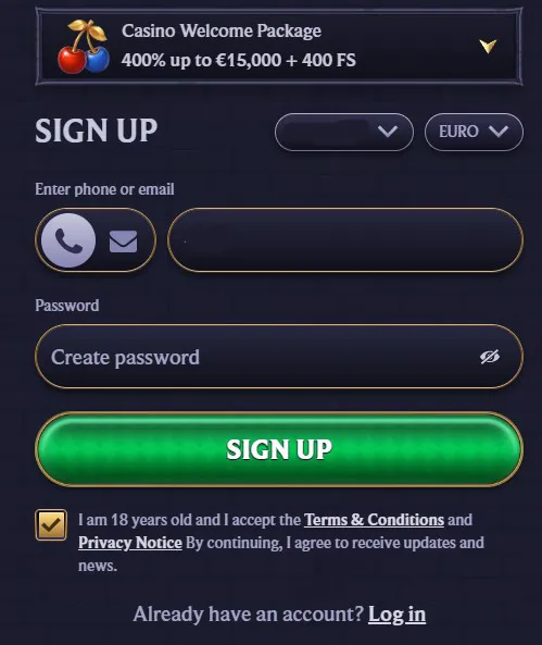 LolaJack Casino registr